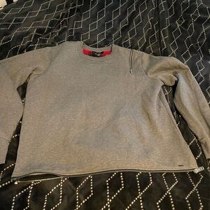 DIESEL Grey Gray Sweatshirt Sweater with Zipper Detail Size XL Worn once no tags